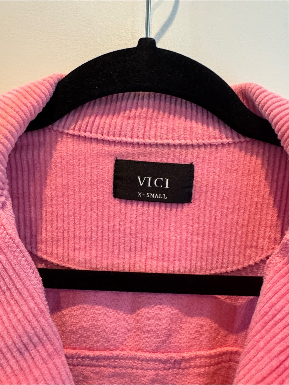 VICI Pink Corduroy Cropped Trucker Jacket - Picture 2 of 7